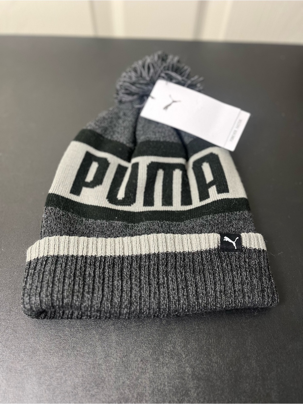 Puma Gray Knit Beanie